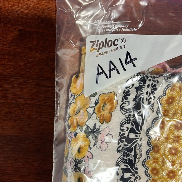 Kori America Womens Tunic L Pink Black Gold Boho Fit & Flare Lace Bell Sleeves - Picture 13 of 13